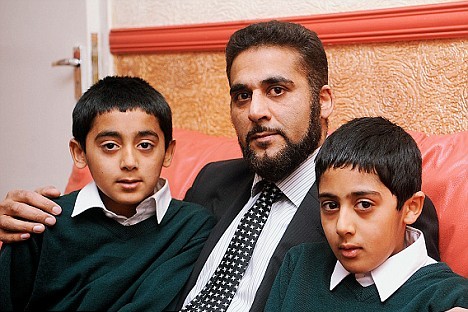 Objections: Pervez Latif withdrew sons Saleh (left) and Abdur-Rahim from George Tomlinson School because of themes linked to its Lesbian Gay Bisexual Transgender History Month 