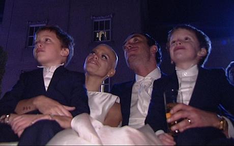 Jade Goody and family staring ahead of events